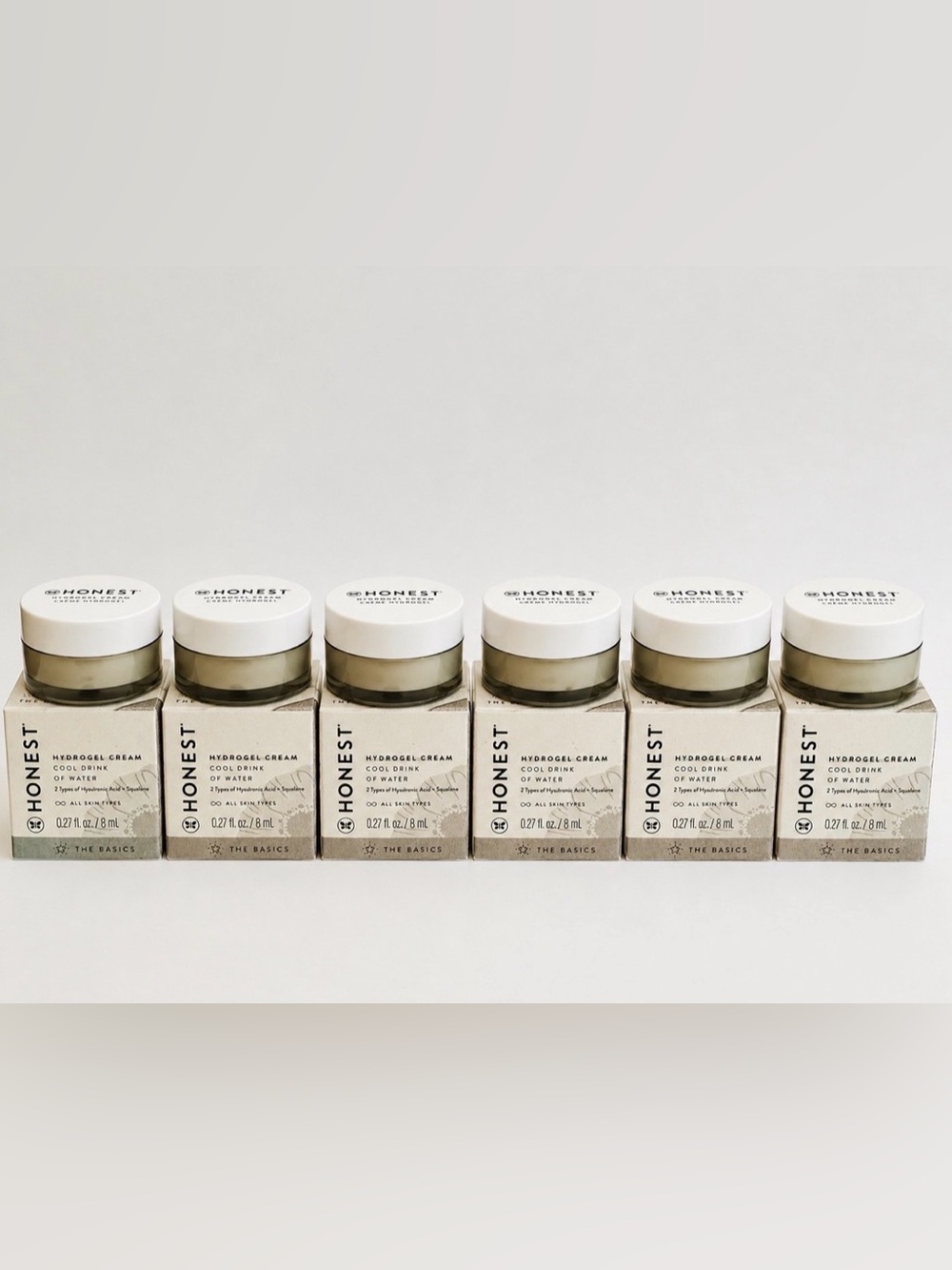 Honest Beauty Hydrogel Cream Mini Size 8ml / 0.27oz each (6pcs)